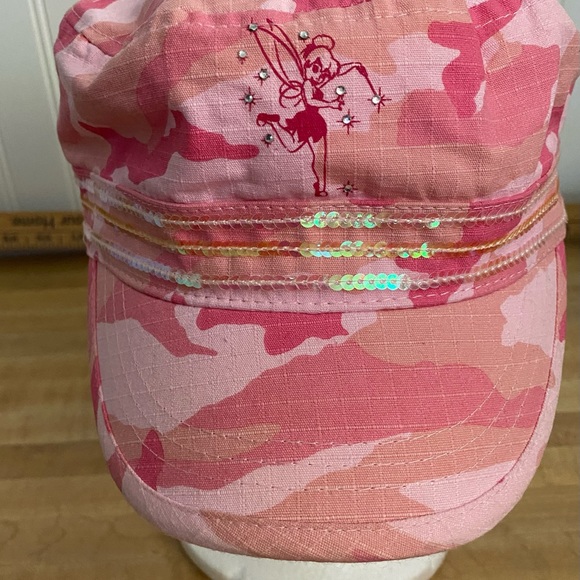 Preowned Kids “Disneyland Resorts” TinkerBell Hat/Cap. Pink. Non-Adjustable - Picture 1 of 7